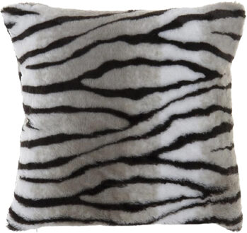 Items Woonkussen/sierkussen zebra strepen dierenprint 45 x 45 cm - Sierkussens Multikleur