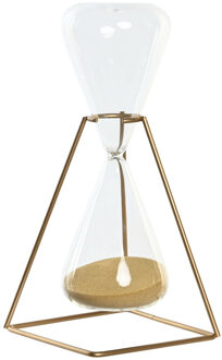 Items Zandloper cilinder Timer - decoratie of tijdsmeting - 30 minuten goud zand - H25 cm - glas - Zandlopers Goudkleurig