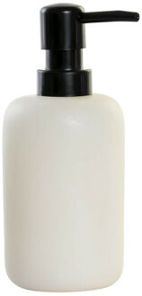 Items Zeeppompje/dispenser - marmer look wit - polystone - 9 x 17 cm - keuken/badkamer/toilet