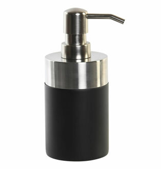 Items Zeeppompje/dispenser - zwart - klassiek - polyresin - 9 x 17 cm - keuken/toilet/badkamer