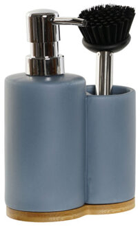 Items Zeeppompje met keuken organizer Soul - blauw - 2 compartimenten - dolomiet - 11 x 9 x 18 cm