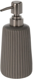 Items Zeeppompje/zeepdispenser chocolade bruin van keramiek 300 ml - Zeeppompjes