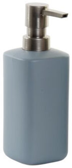 Items Zeeppompje/zeepdispenser lichtgrijs polystone 300 ml - Zeeppompjes