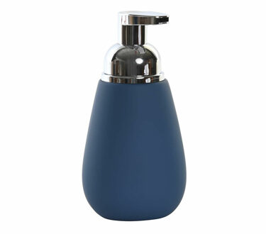 Items Zeeppompjedispenser - keramiek - nachtblauw - 16 cm - lotionpompje - keuken/badkamer/toilet