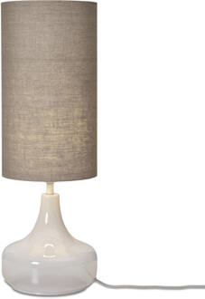 its about RoMi Tafellamp 'Reykjavik' Linnen, 75cm, kleur Donkerbeige Donker beige