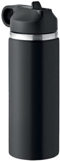 Ivalo dubbelwandige 500ml waterfles Zwart - One size