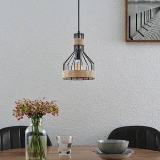 Ivaneska hanglamp, 1-lamp zwart, beige