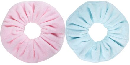 Ivaryss 2 Pcs Super Handdoek Scrunchies Voor Nat Haar, Absorberend En Zacht Microfiber Voor Nat Haar Accessoires reeks roze blauw