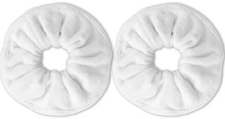 Ivaryss 2 Pcs Super Handdoek Scrunchies Voor Nat Haar, Absorberend En Zacht Microfiber Voor Nat Haar Accessoires reeks - wit