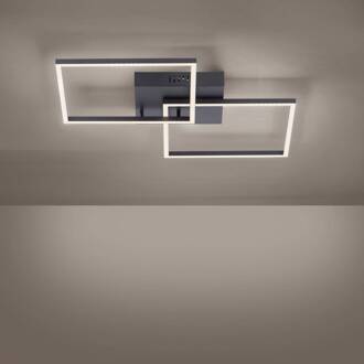 Iven LED plafondlamp 2x vierkant zwart CCT dimbaar - Modern - Paul Neuhaus - 2 jaar garantie