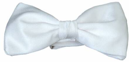 Ivoor zijden vlinderdas PA02 black