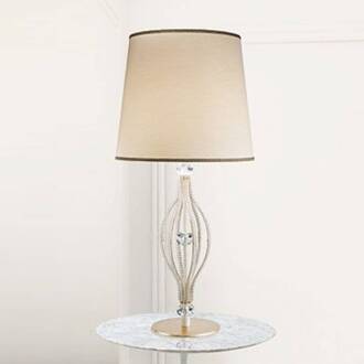 Ivoorkleurige tafellamp ANOUK goud, ivoor, transparant