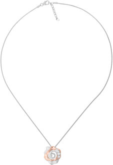 'Ivory' Dames 925 Sterling Zilveren Ketting met Hanger - Zilver/Rozen ZH-7091/1 Zilver en roségoud