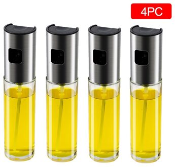 Iwelai Keuken Bakken Olie Chef Motor Olie Spray Lege Fles Dispenser Koken Tool Salade Barbecue Koken Glas Olie Spuit 100ML 4stk