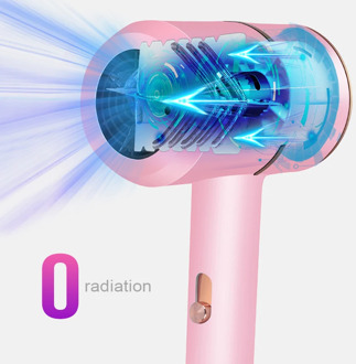 IXueJie Professional Mini Hair Dryer Travel Hot /Cold Wind Electric Blow Dryer 8000 Strong Wind Blowdryer Pink Hair Drying Tool
