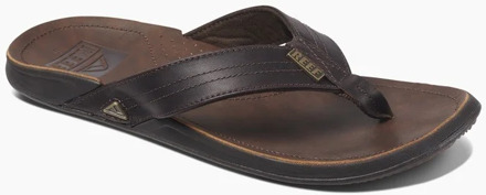 J-Bay III leren teenslippers donkerbruin - 41/42