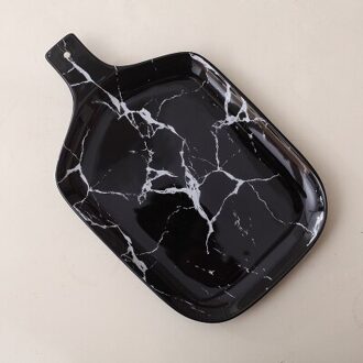 Jaar Creatieve Europese Stijl Marmeren Patroon Keramische Servies Porselein Plaat Schotel Schotel Kom Cutter Board Servies Set 10duim zwart