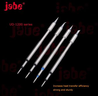 Jabe UD-1200 Loodvrij Elektronische Soldeerbout Tip Originele Mondstuk Mobiele Telefoon Vingerafdruk Vliegende Draad Reparatie Lassen Tool Full reeks total 4stk