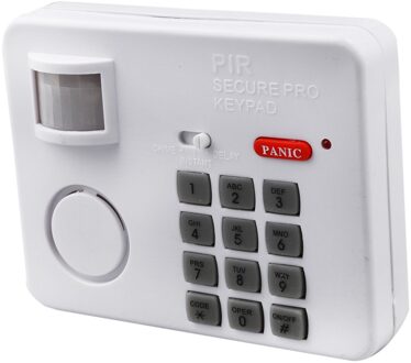 Jabs Wireless Motion Sensor Alarm Met Beveiliging Toetsenbord Pir Home Garage Schuur Caravan Wit