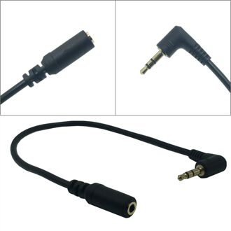 Jack 3.5Mm Man-vrouw Haakse Aux Audio Kabel 90 Graden Cord 25Cm