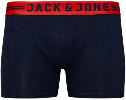 Jack and Jones 3-pack Sense Boxershorts Navy Blauw / Blauw / Grijs Melange - S