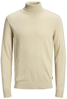 Jack and Jones Beige Coltrui Katoen En Viscose Col Hals - M