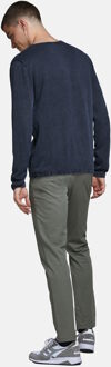 Jack and Jones Navy Faded Trui Ronde Hals Slim Fit - S