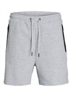 Jack & Jones 12273304 gordon light grey heren fusion tricot short Grijs