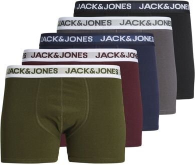 Jack & Jones 5P Multi Heren Boxershorts - Maat L