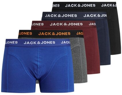 Jack & Jones 5P Multi Heren Boxershorts - Maat S