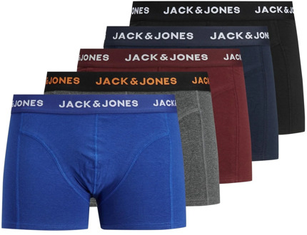 Jack & Jones 5P Multi Heren Boxershorts - Maat XL