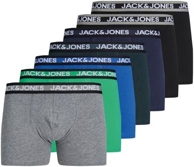 Jack & Jones Adrian Trunk Boxershorts Heren (7-pack) groen - blauw - zwart - grijs - L