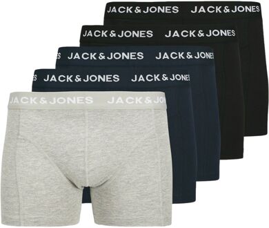Jack & Jones Anthony Trunk Boxershorts Heren (5-pack) navy - zwart - grijs - M