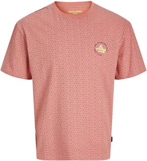 Jack & Jones AOP Chestprint Shirt Heren roze - M