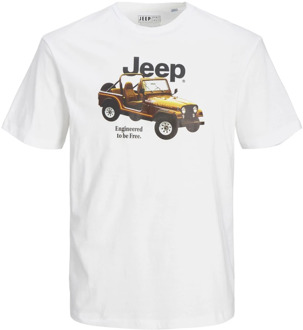 Jack & Jones Avontuur Jeep Logo Shirt Jack & Jones , White , Heren - Xl,L,M,S