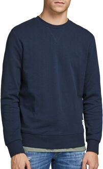 Jack & Jones Basic Crew-neck Sweatshirt Heren Blauw - L