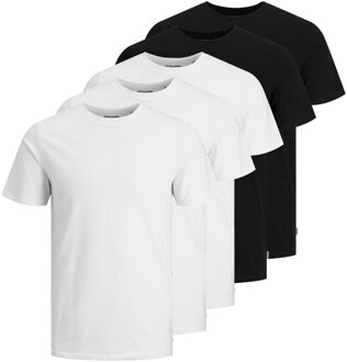 Jack & Jones Basic Crew T-Shirts Heren (5-pack) zwart - wit - L