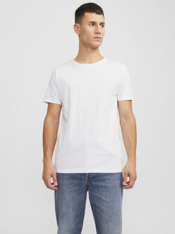 Jack & Jones Basic heren t-shirt jjeorganic wit/zwart 5-pack - maat XXL