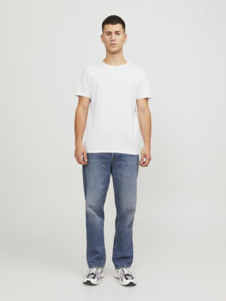 Jack & Jones Basic heren t-shirt jjeorganic wit/zwart 5-pack - XL
