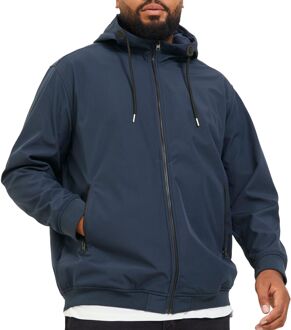 Jack & Jones Basic Hooded Softshell Jas Heren (plussize) navy - 3XL