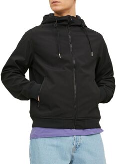 Jack & Jones Basic Hooded Softshell Jas Heren zwart - XXL