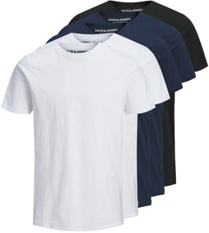Jack & Jones Basic O-Neck T-Shirt Pak Jack & Jones , White , Heren - 2Xl,Xl,L,M,S