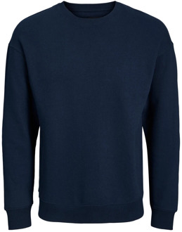 Jack & Jones Basic Sweatshirt met Ronde Hals en Oversized Mouwen Jack & Jones , Blue , Heren - Xl,S