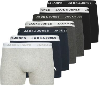 Jack & Jones Basic Trunks Boxershorts Heren (7-pack) lichtgrijs - wit - zwart - grijs - donkerblauw