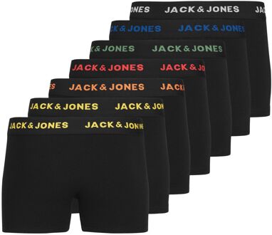 Jack & Jones Basic Trunks Boxershorts Jongens (7-pack) zwart - wit - geel - oranje - rood - groen - blauw - 128