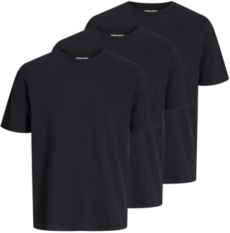 Jack & Jones Basis Korte Mouw T-Shirt 3-Pack Jack & Jones , Black , Heren - 2Xl,M