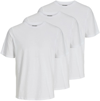 Jack & Jones Basis Korte Mouw T-Shirt 3-Pack Jack & Jones , White , Heren - XL