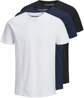 Jack & Jones Biologisch Basic O-Neck T-Shirt 3 Pack Jack & Jones , Multicolor , Heren - 2XL