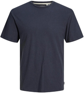 Jack & Jones Blauw Plain T-shirt voor Mannen Jack & Jones , Blue , Heren - Xl,L,M,S