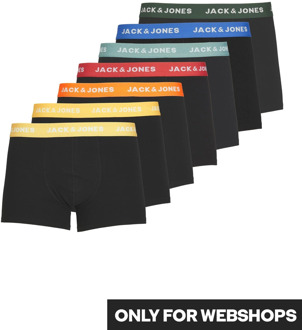 Jack & Jones Boxershorts heren jacvito effen 7-pack Zwart - L